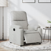 Fauteuil elektrisch verstelbaar microvezel lichtgrijs