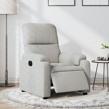 Fauteuil verstelbaar elektrisch microvezelstof lichtgrijs