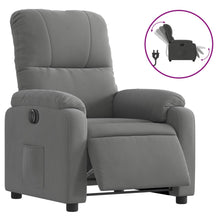 Fauteuil verstelbaar elektrisch microvezelstof donkergrijs