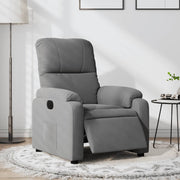 Fauteuil elektrisch verstelbaar microvezel donkergrijs