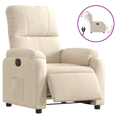 Fauteuil Microvezelstof Beige Nee Elektrisch verstelbaar