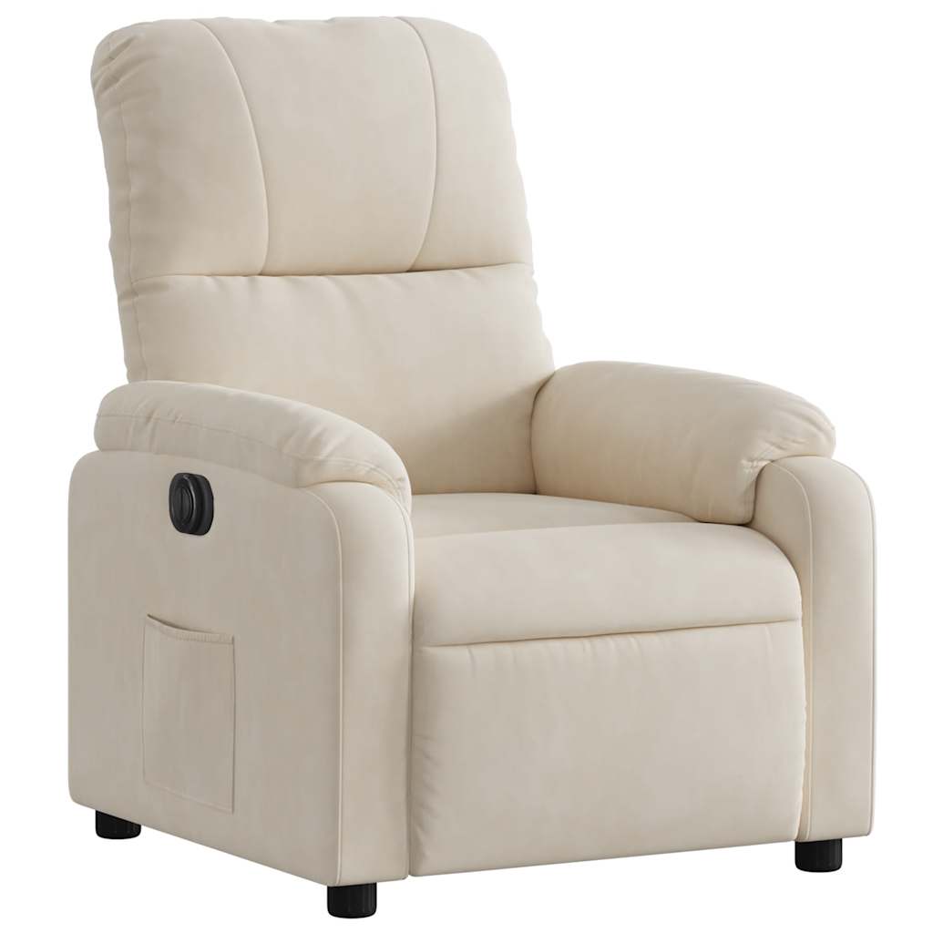 Fauteuil Microvezelstof Beige Nee Elektrisch verstelbaar