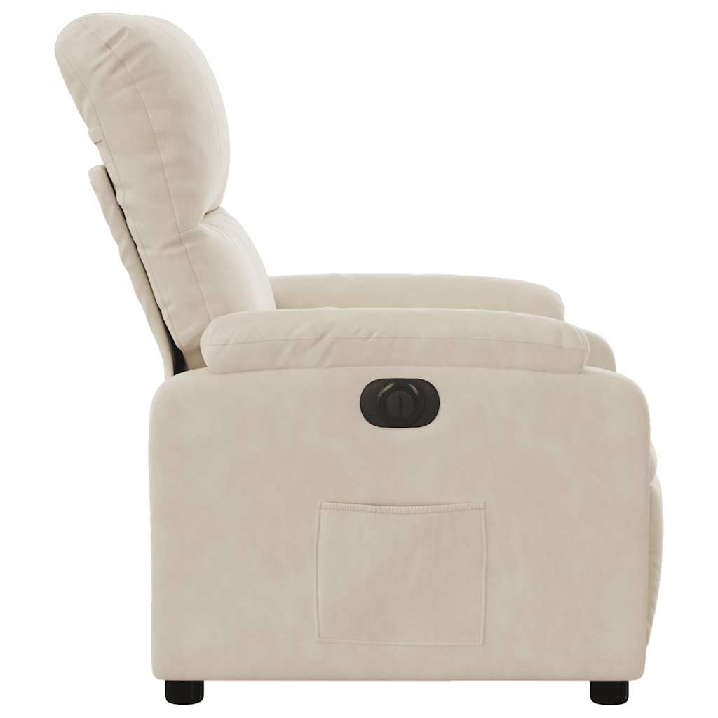 Fauteuil Microvezelstof Beige Nee Elektrisch verstelbaar