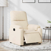 Fauteuil elektrisch verstelbaar microvezel beige