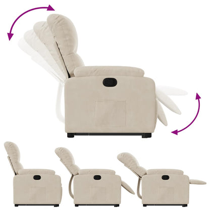 Sta-Op-Stoel Verstelbaar Microvezelstof Beige 1 Nee