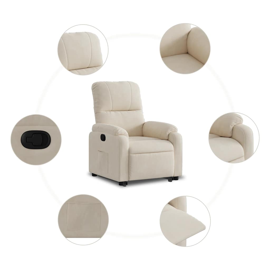 Sta-Op-Stoel Verstelbaar Microvezelstof Beige 1 Nee