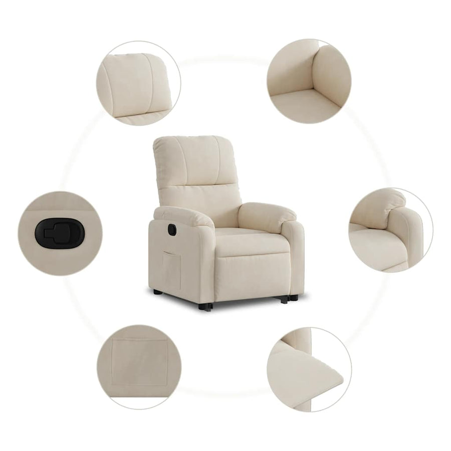 Sta-Op-Stoel Verstelbaar Microvezelstof Beige 1 Nee