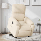 Sta-op-stoel verstelbaar microvezel beige