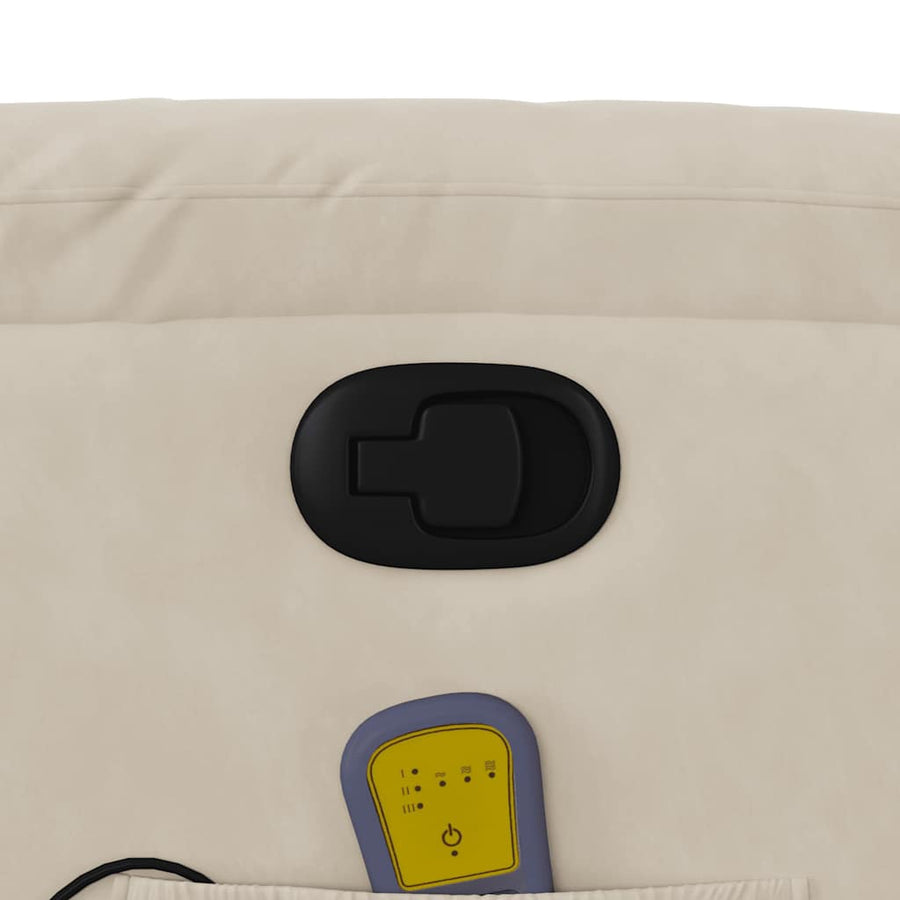Sta-op-massagestoel verstelbaar microvezelstof beige