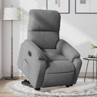 Electric adjustable lift chair microfiber dark grey