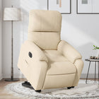 Electric Recliner Lift Chair Microfiber Cream