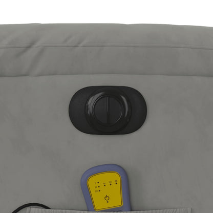 Sta-Op-Massagestoel Elektrisch Microvezelstof Lichtgrijs Elektrisch verstelbaar