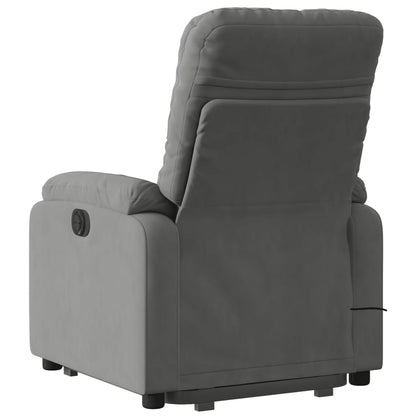 Sta-Op-Massagestoel Elektrisch Microvezelstof Donkergrijs Elektrisch verstelbaar