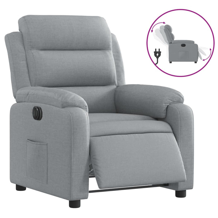 Fauteuil Stof Lichtgrijs Nee Elektrisch verstelbaar