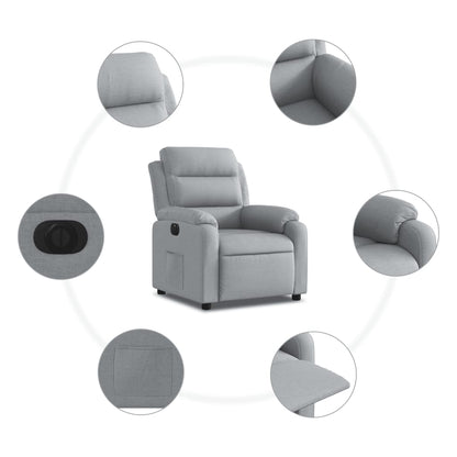 Fauteuil Stof Lichtgrijs Nee Elektrisch verstelbaar