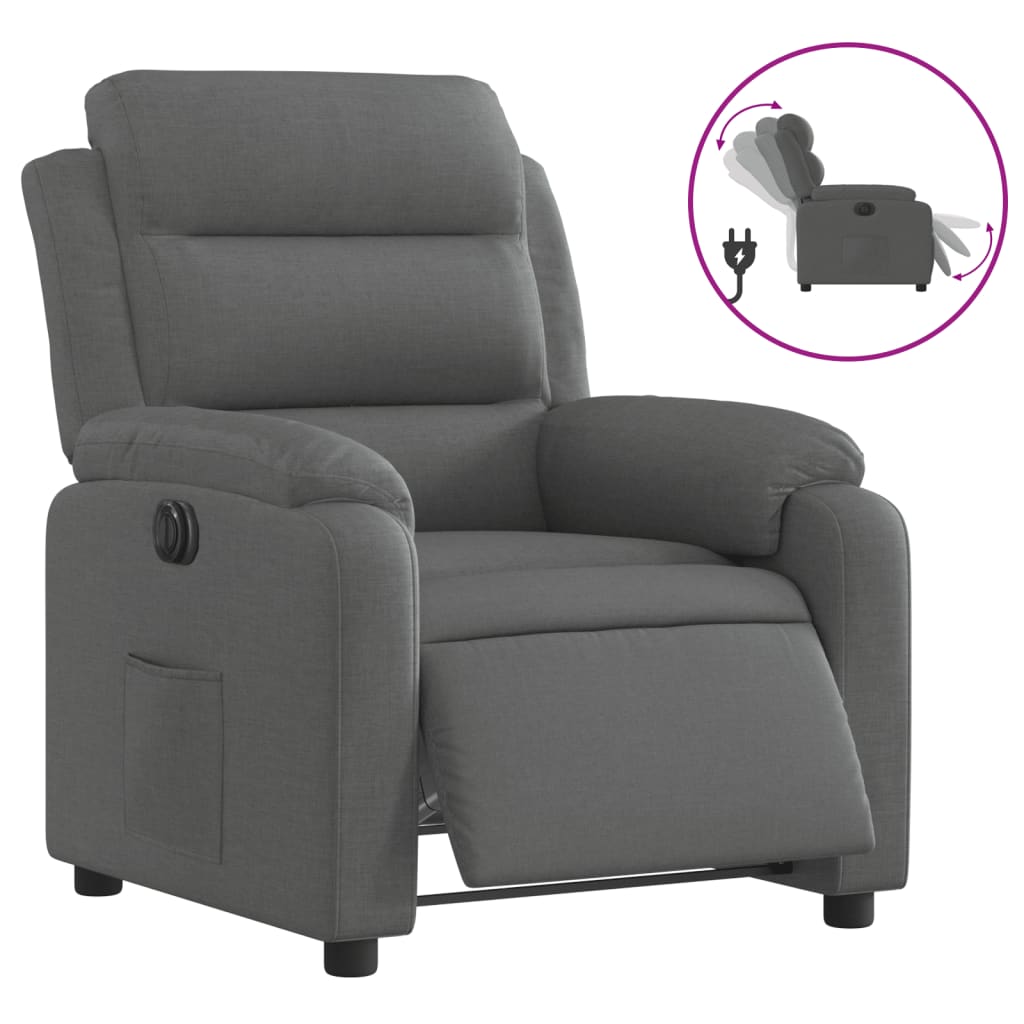 Fauteuil Stof Donkergrijs Nee Elektrisch verstelbaar