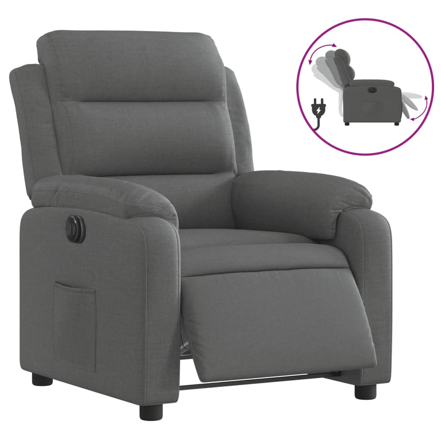 Fauteuil Stof Donkergrijs Nee Elektrisch verstelbaar