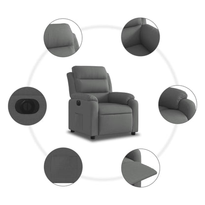 Fauteuil Stof Donkergrijs Nee Elektrisch verstelbaar