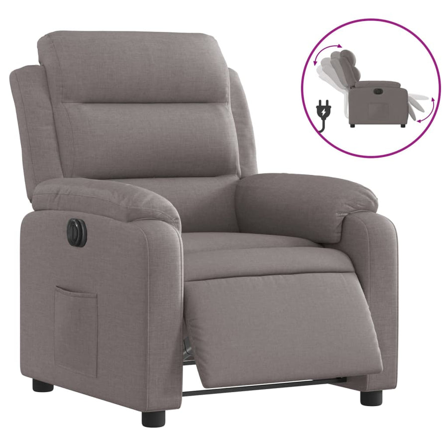 Fauteuil Verstelbaar Elektrisch Stof Taupe Nee Elektrisch verstelbaar