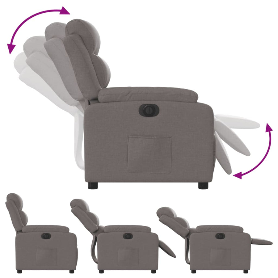Fauteuil Verstelbaar Elektrisch Stof Taupe Nee Elektrisch verstelbaar