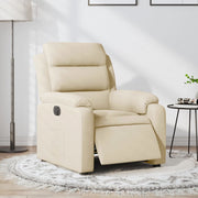 Fauteuil elektrisch verstelbaar stof crèmekleurig
