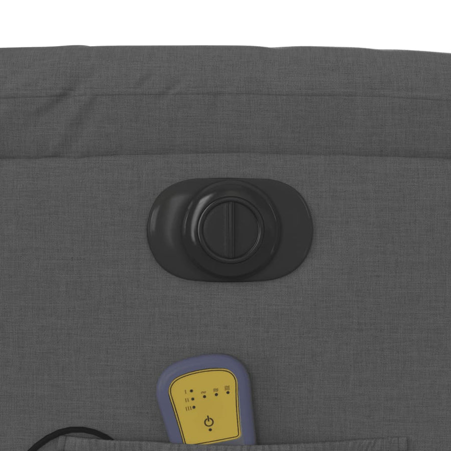 Massagestoel Stof Donkergrijs Ja Elektrisch verstelbaar