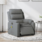 Massage chair electrically adjustable fabric dark grey
