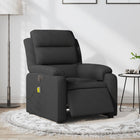 Massage chair electrically adjustable black fabric