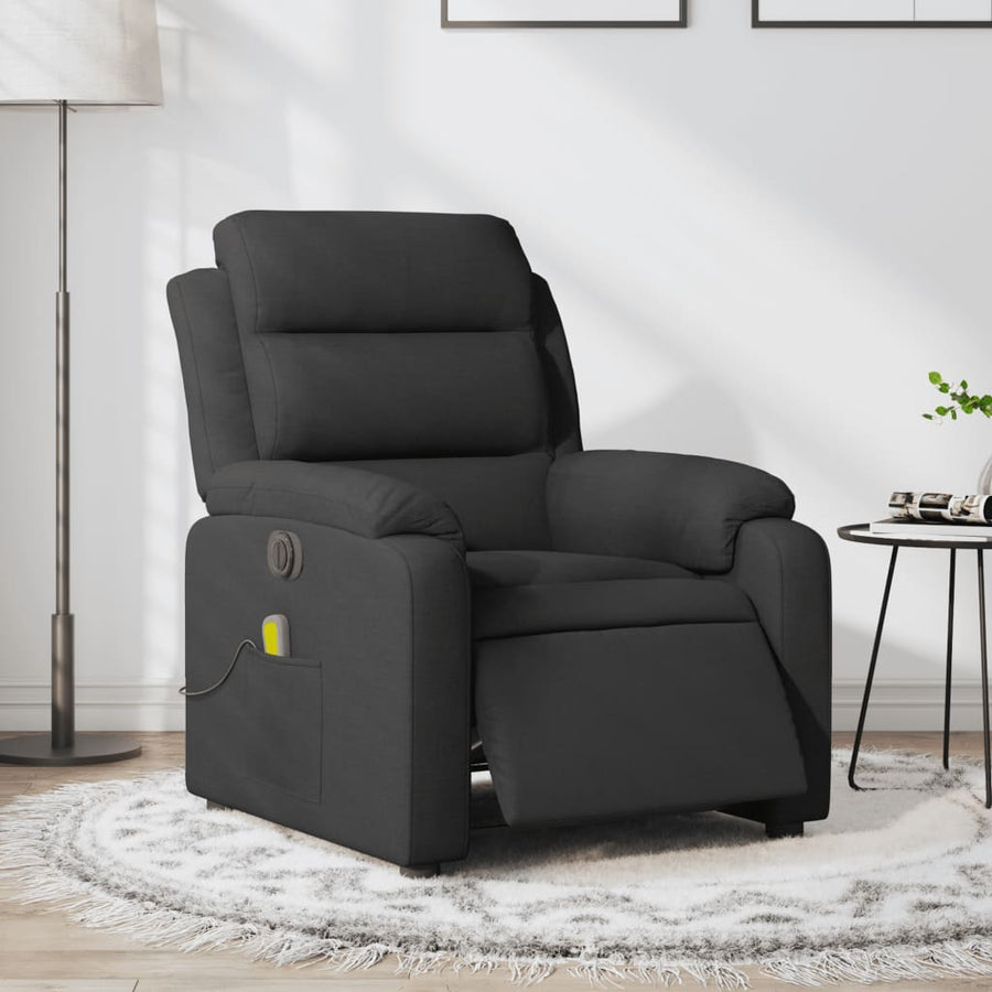 Massagestoel Stof Zwart Ja Elektrisch verstelbaar