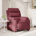 Electric adjustable massage chair, fabric, wine red