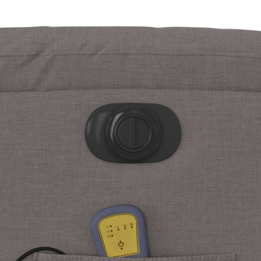 Massagestoel Stof Taupe Ja Elektrisch verstelbaar
