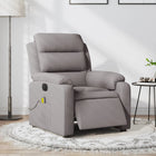 Electrically adjustable massage chair fabric taupe