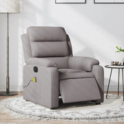 Massagestoel elektrisch verstelbaar stof taupe 75x92.5x100 cm