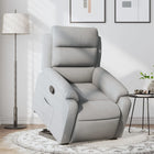 Lift recliner adjustable fabric light grey