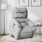 Adjustable Stand-Up Massage Chair Fabric Light Grey