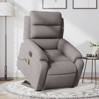 Electric adjustable lift massage chair fabric taupe