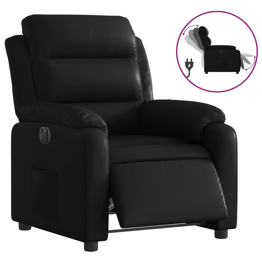 Fauteuil Kunstleer Zwart Nee Elektrisch verstelbaar