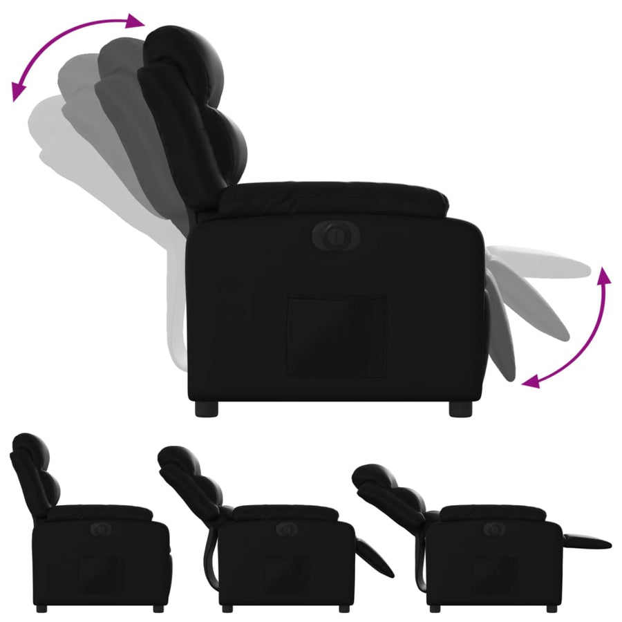 Fauteuil Kunstleer Zwart Nee Elektrisch verstelbaar