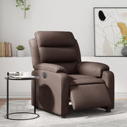 Fauteuil elektrisch verstelbaar kunstleer bruin