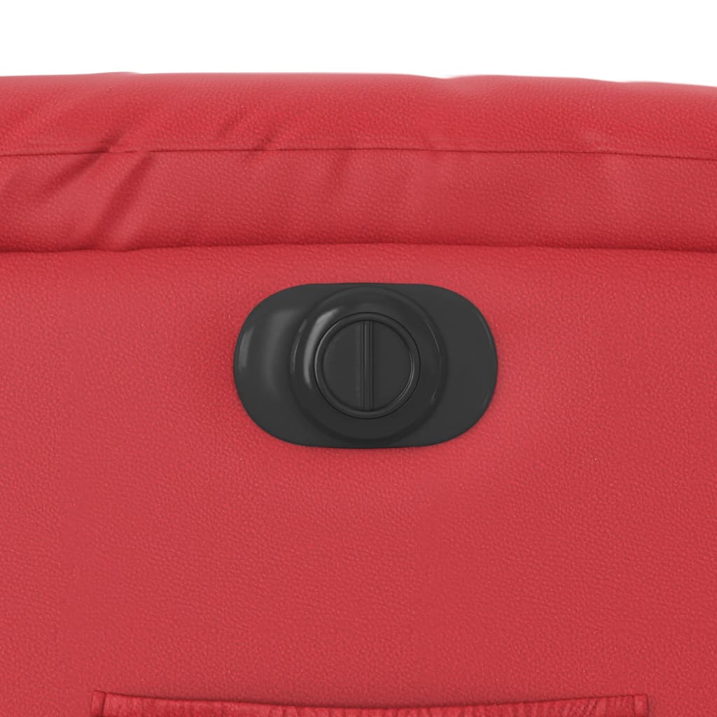 Fauteuil Verstelbaar Elektrisch Kunstleer Rood 1 Nee