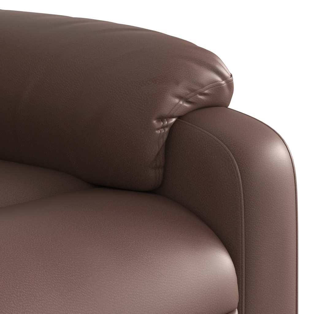 Sta-op-fauteuil verstelbaar kunstleer bruin