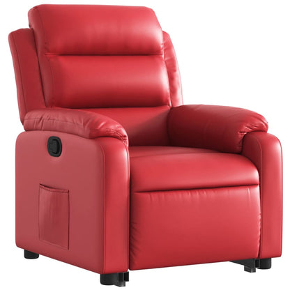 Sta-op-stoel kunstleer rood