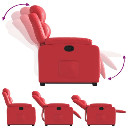 Sta-op-stoel kunstleer rood