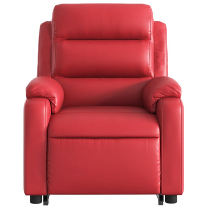 Sta-op-stoel kunstleer rood
