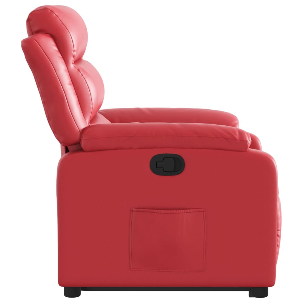 Sta-op-stoel kunstleer rood