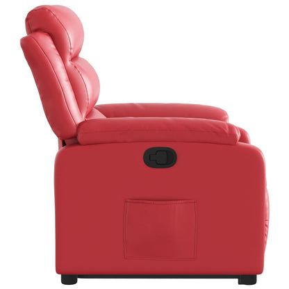 Sta-op-stoel kunstleer rood