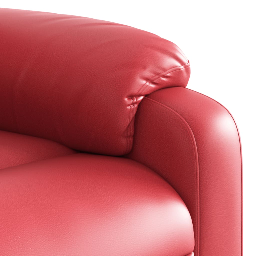 Sta-op-stoel kunstleer rood