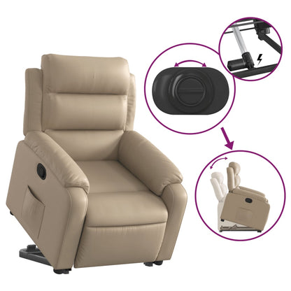 Sta-op-stoel kunstleer cappuccinokleurig