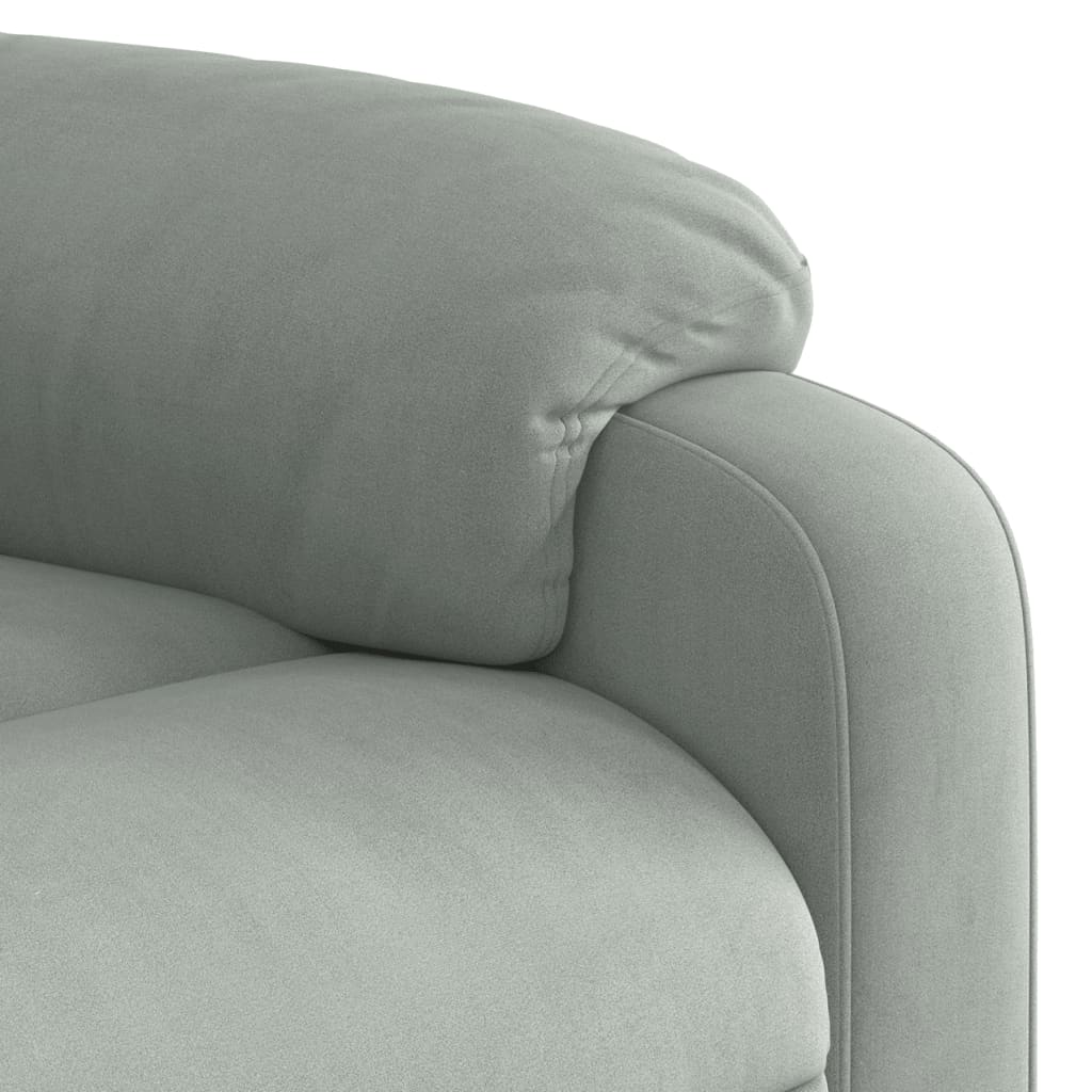 Fauteuil elektrisch verstelbaar stof lichtgrijs
