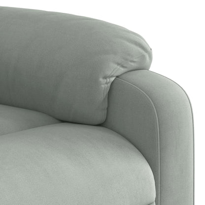 Fauteuil elektrisch verstelbaar stof lichtgrijs